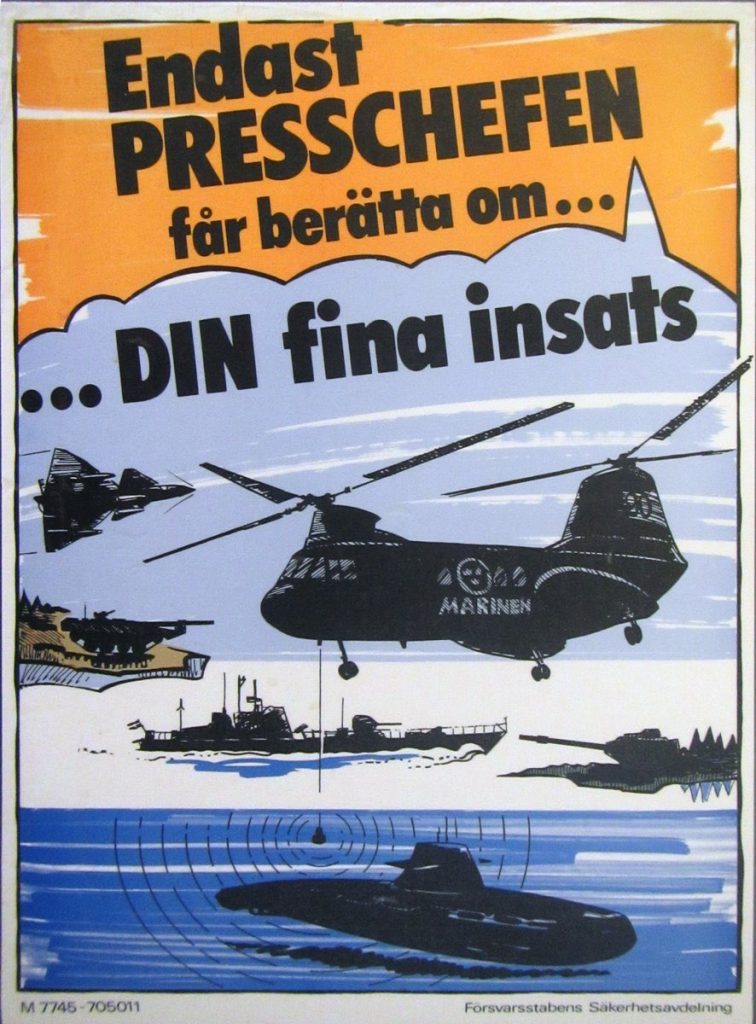 Endast presschefen får berätta om din dina insats